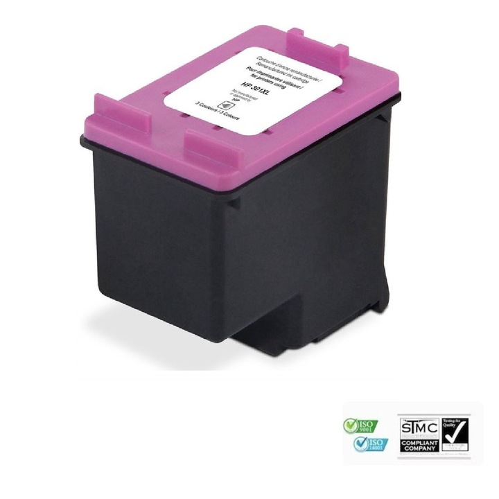 Kompatibilis 301XL háromszínű tintapatron, CH564EE, 18 ml, HP DESKJET 1050, DESKJET 1051, DESKJET 1510, DESKJET 2050, DESKJET 2054, DESKJET 3054, DESKJET 3055, DESKJET 3057, DESKJET 3510 nyomtatókhoz