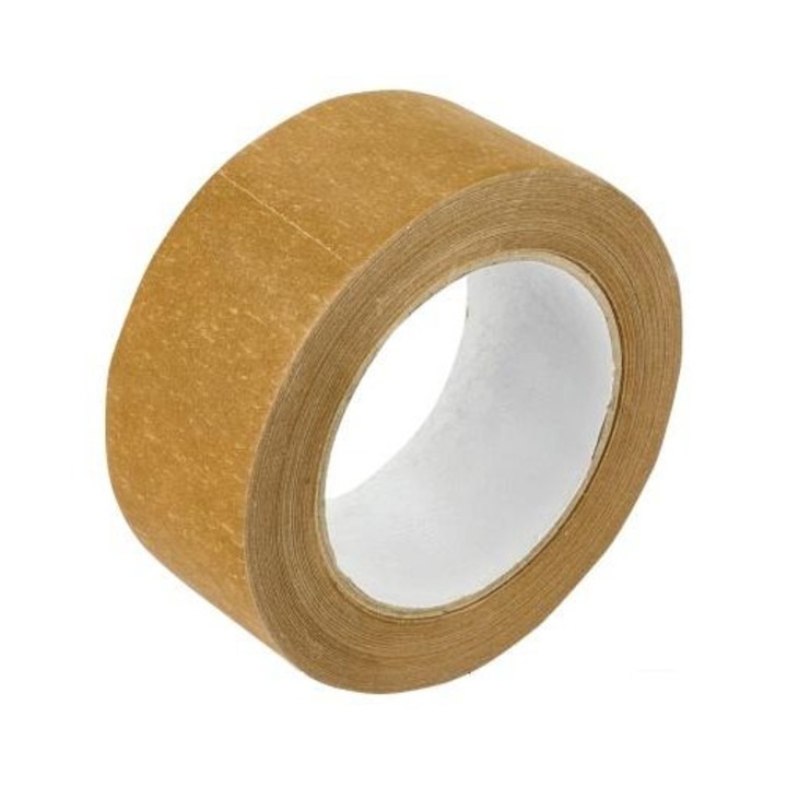 Banda adeziva din hartie GRAND, biodegradabila, rezistenta la solventi, 50mm x 50m