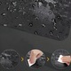 Голям гумиран мауспад DigikalaX®, за гейминг, модел Карта на света, водоустойчив, за бюро, офис, неплъзгащ, с шевове против разкъсване, 90 x 40см, черен