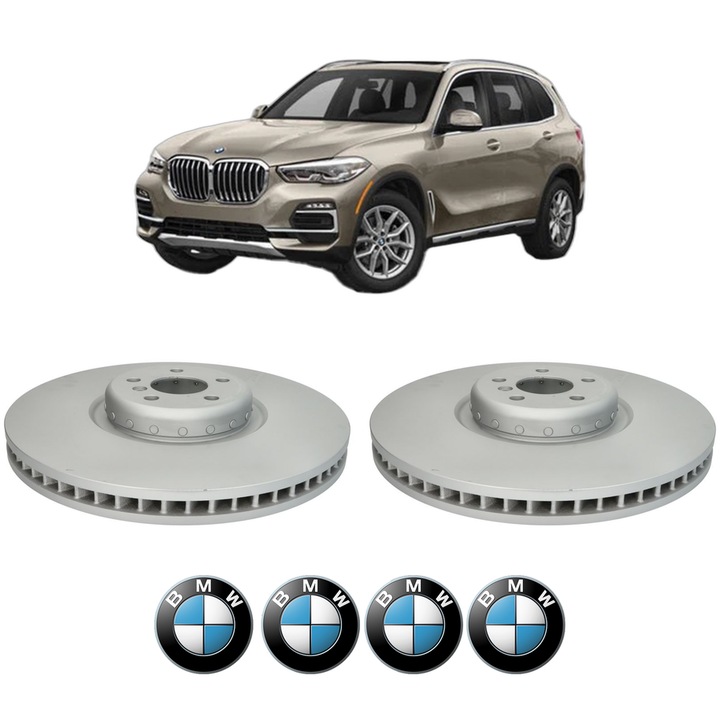 Set 2 discuri frana Fata BMW Seria X5 Van (G05) din 2019-2023, KW 195 CP 265 CMC 2993, Auto, Bosch, 4 Stickere auto cu BMW Seria