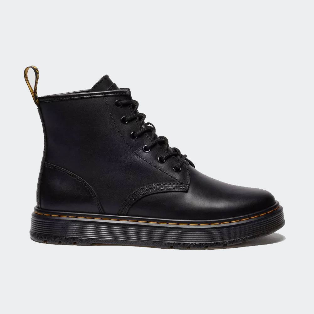 Ghete barbati, Dr. Martens, Brookline Chukka, piele groasa, negru