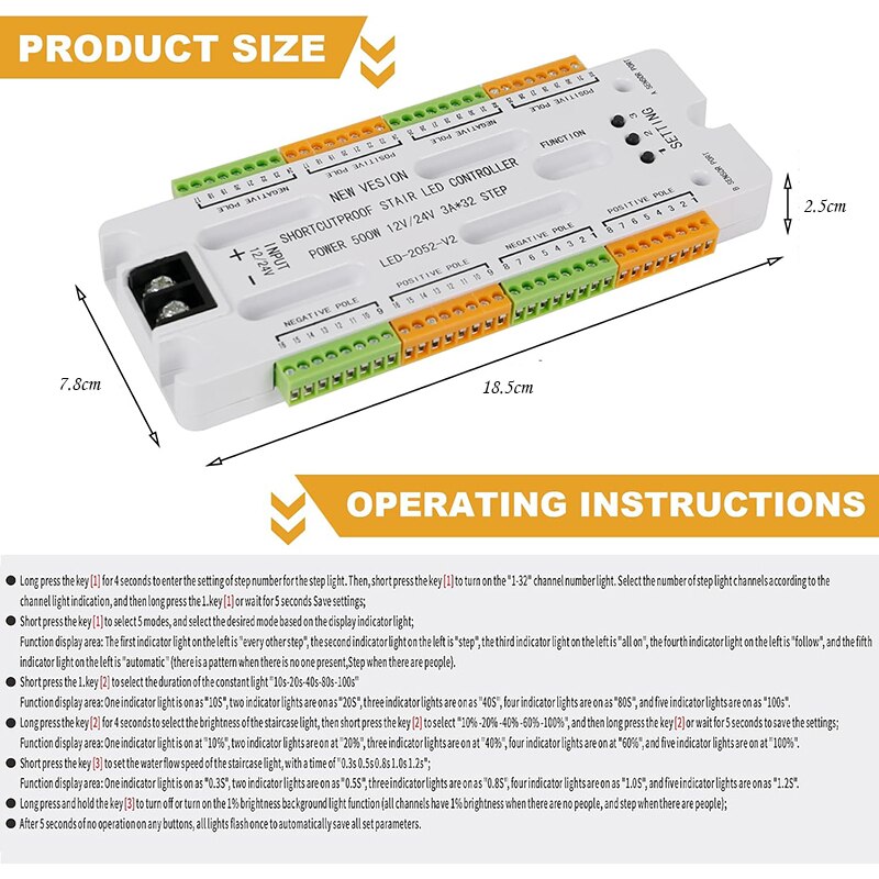 Controler inteligent iluminat LED dinamic, Rqiurpn, Smart Dynamic LED ...