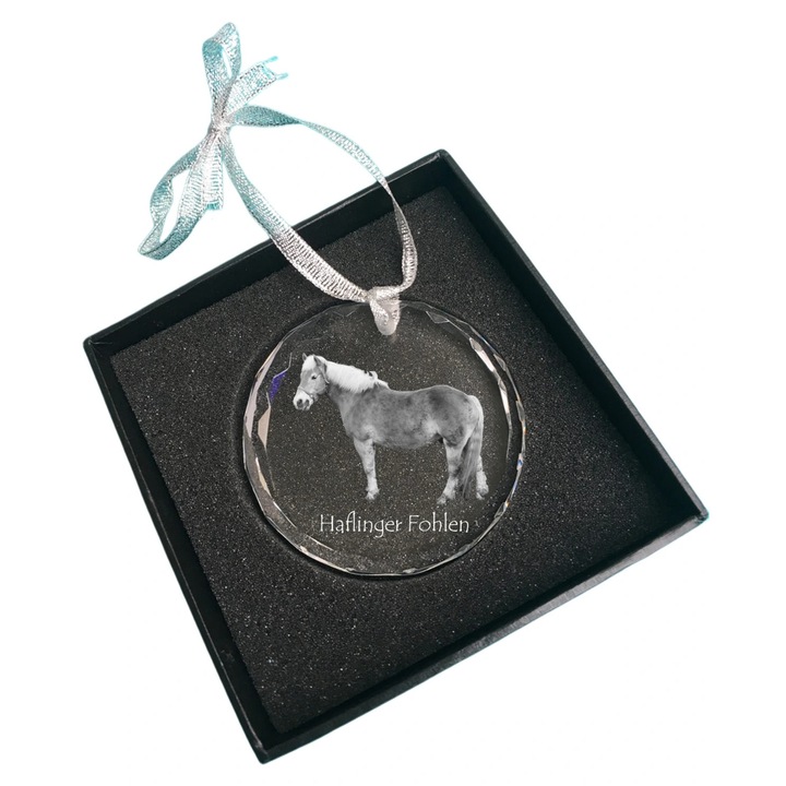 Glob de Craciun personalizat, Art-Dog, cristal, 7x1cm, cu fotografie animal de companie