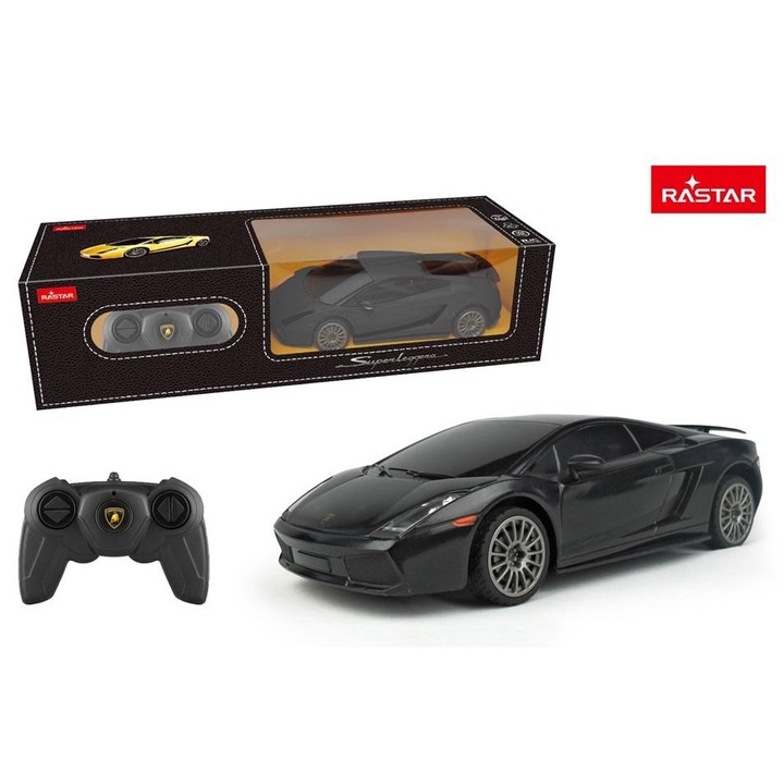 Masinuta Rastar Lamborghini Superleggera R/C 1:24, design realist, 3 functii, multicolor