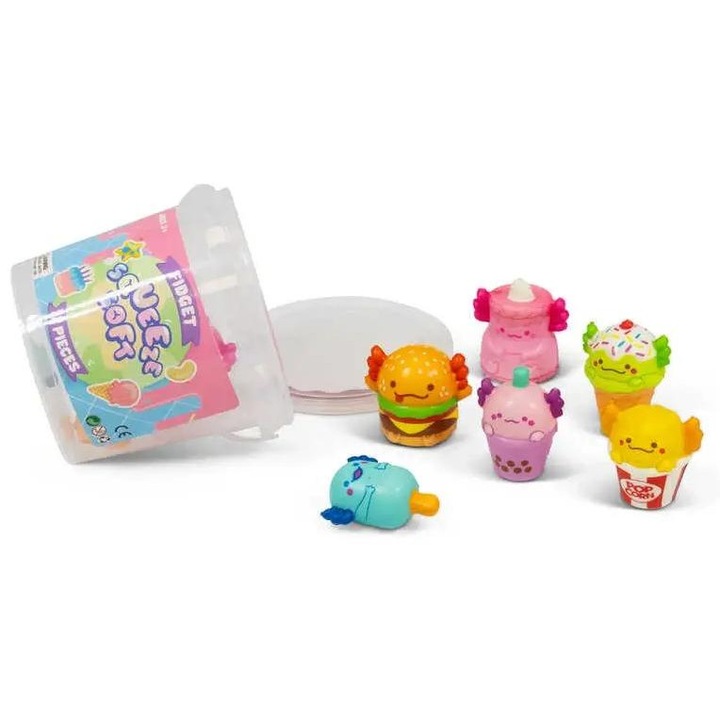 One for Fun interaktív játékszett, axolotl mochi figurák, 12 darab, többszínű