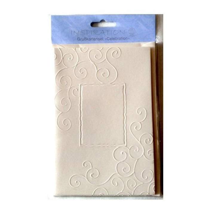 Borítékok Galeria Hobby 5 darabos készlet krémszínű díszítéssel 03