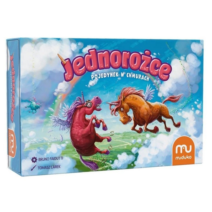Társasjátékok, Egyszarvúak. Párbaj a felhőkben, 4 tábla, 14 zseton, többszínű