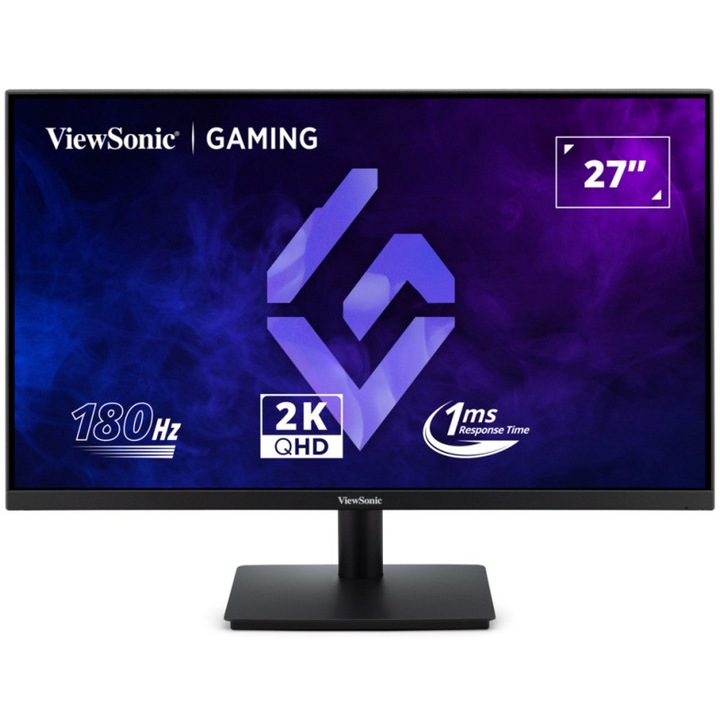 ViewSonic VX27G1-2K 27" LED Gaming monitor, 180Hz, QHD (2560 x 1440), IPS, DisplayPort, HDMI, HDR10, G-Sync Compatible, VESA, Fekete