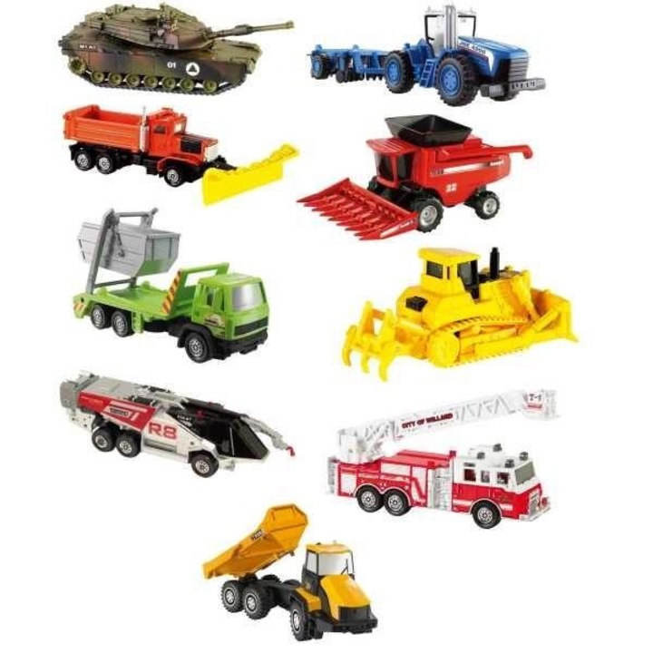 MATTEL Matchbox jármű szett mozgatható részekkel, licencelt termék, Többszínű, 9 darab