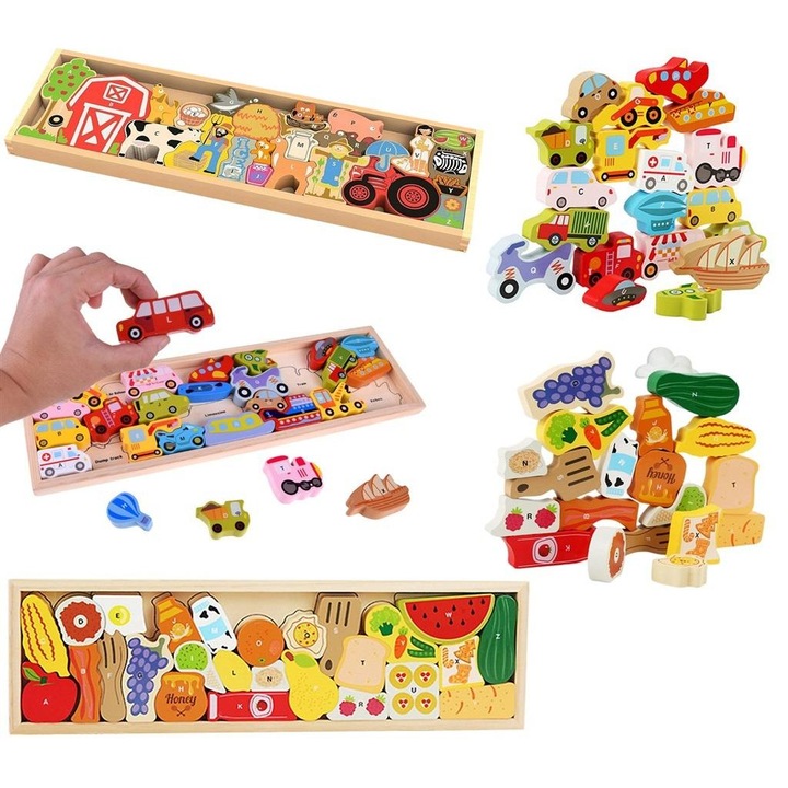 Fa puzzle, 26 darabos, TRIFOX, 3 modell, szett