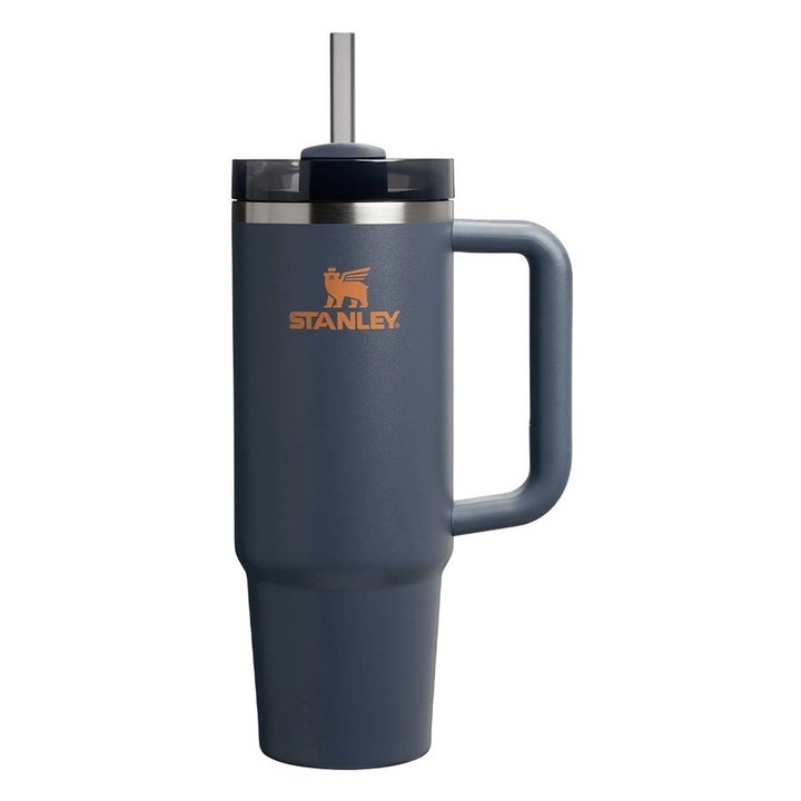 Cana termos Stanley Quencher H2.0 Flowstate 0.89l, antracit, capacitate termica 9 ore, design ergonomic