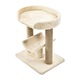 Ansamblu de Joaca Elindor® pentru Pisici, Post pentru Zgariat din Sisal, Stalp pentru Ascutit Gheare, Baza Solida, 2x Loc pentru Dormit, Accesorii Animale de Companie, Montare Usoare, 50 x 47 x 32 cm, Bej / Maro