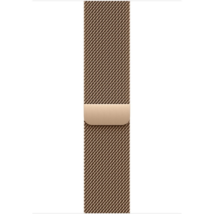 Curea pentru Apple Watch 46mm, Milanese Loop, Gold - M/L