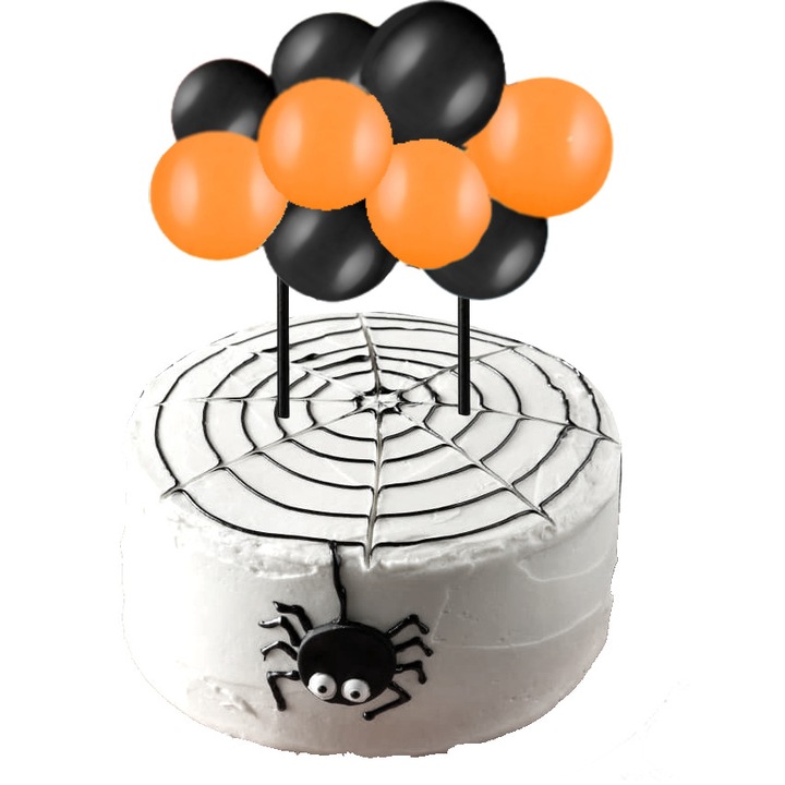 Torta dísz lufi, PartyPro, 10 darabos lufi szett, 2 pálca, gyurma, többszínű, 20cm