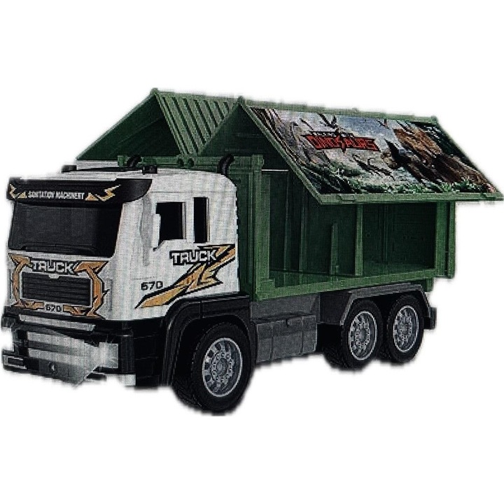 ICOM rádióvezérlésű autó 1:24, nyitható konténerrel, LED, 12x17.4x41 cm