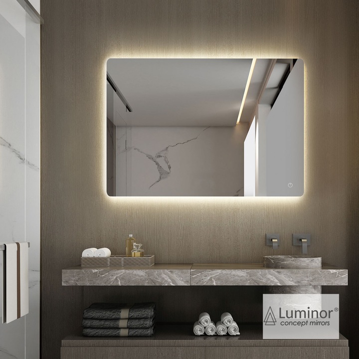 Oglinda Luminor Joy, 100x70cm, iluminata