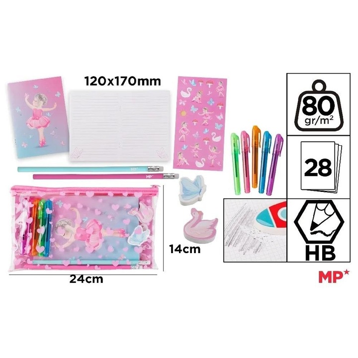 Balett mintás írószerkészlet, MP Main Paper
