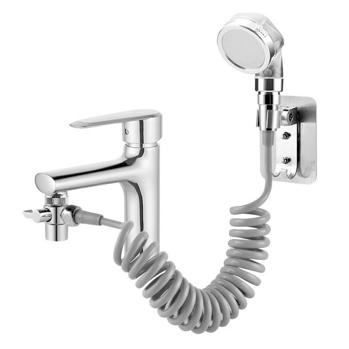 Dus robinet prelungitor argintiu