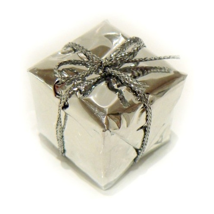 Set 12 figurine cadouri decorative, ARPEX, 2x2cm, argintiu