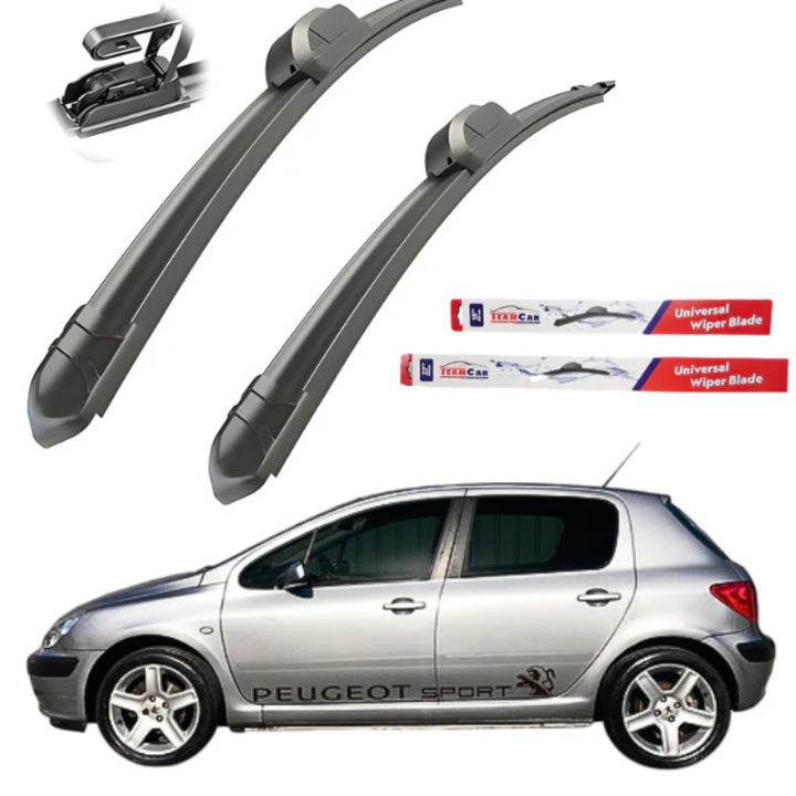 Stergatoare Peugeot 307 Hatchback (2001–2008) TeamCar® Flat – Set fata