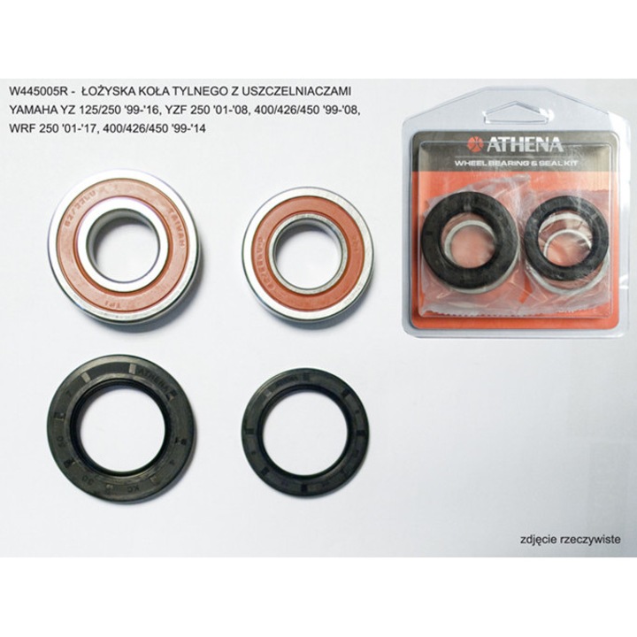 Rulmenti abore cotit cu garnituri, ATHENA, Yamaha YZ 125/250 '99-'16, YZF 250 '01-'08, 400/426/450 '99-'08, WRF 250 '01-'17, 400/426/450 '99-'14