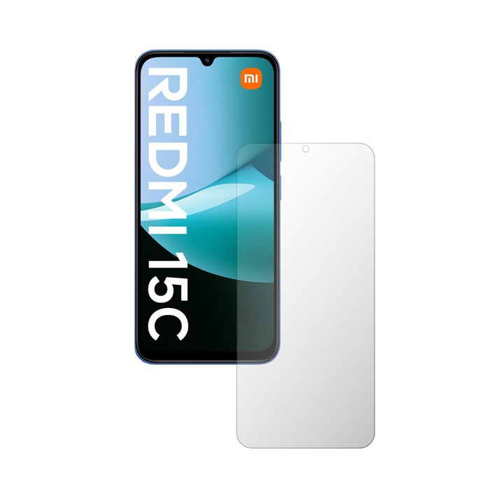 Folie Protectie Ecran Folie24, pentru Xiaomi Redmi 15C 4G, 1X Ultra-Clear cu Acoperire Totala Full-Display, Adeziva, Flexibila cu Auto Regenerare