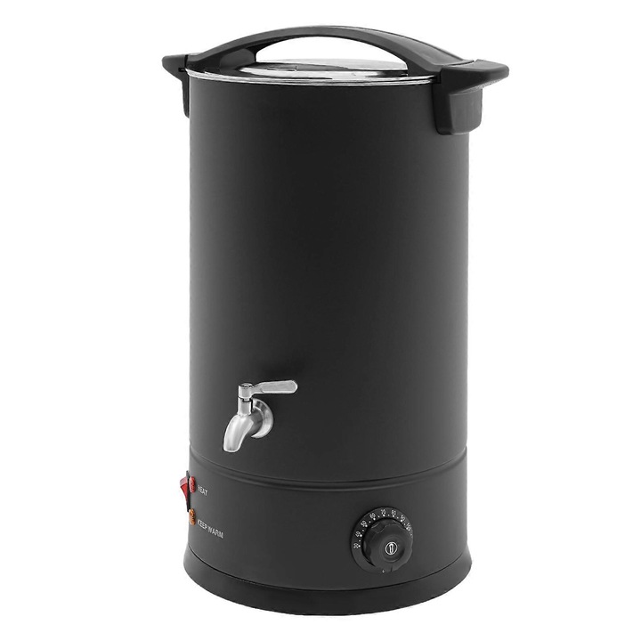 Recipient electric pentru topit ceara, 15L, inox, 1800W, negru