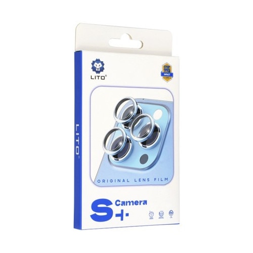 Protectie Sticla Lito Camera Individuala Compatibila Cu iPhone 17 Pro, Rama Metal, Aplicator Inclus, Navy Blue