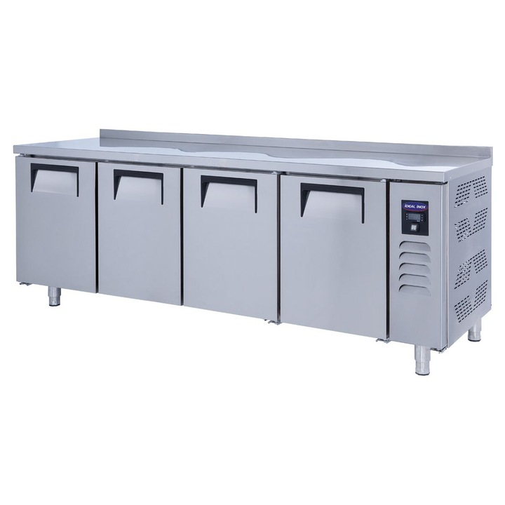 Frigider profesional masa din inox cu 4 usi Ideal Inox 2500x700x850 volum net 650 l