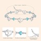 Bratara de dama GSFRQWH® Bratara de dama din argint 925 cu inima, bratara reglabila din aur, pandantive, bijuterii, cadou de dama, cadou de absolvire pentru Ziua Mamei
