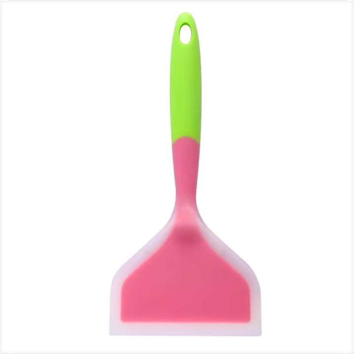 Spatula din silicon, antiaderenta, Mov/Verde
