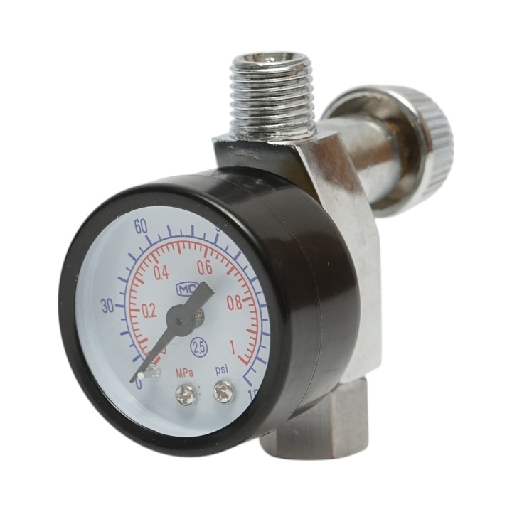 Regulator presiune aer cu manometru pentru pistol de vopsit 1/4 BSP