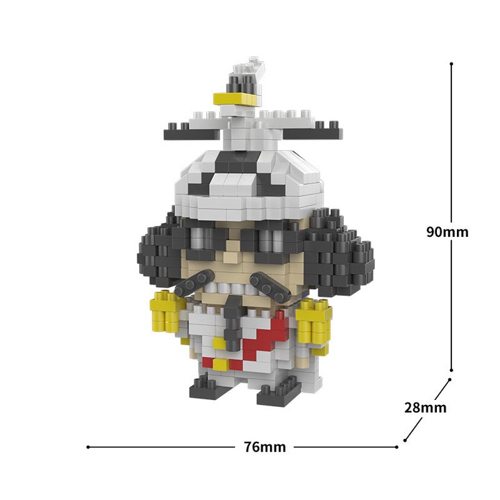 Комплект миниатюрни блокчета ZUOXIA, 200 броя, 60x24x63 мм, цветни
