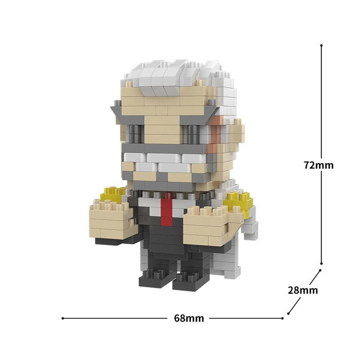 Комплект миниатюрни блокчета ZUOXIA, 200 части, 60x24x63 мм, аниме стил