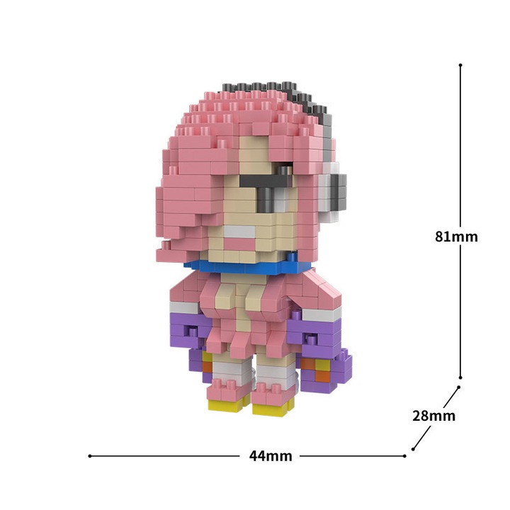 Set de blocuri miniaturale ZUOXIA, 200 piese, 60x24x63mm, compacte, rafinate