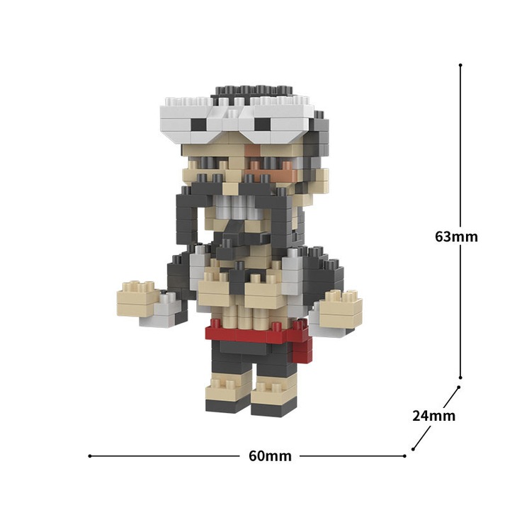 Комплект миниатюрни блокчета ZUOXIA, 200 части, 60x24x63 мм, компактни, изящни