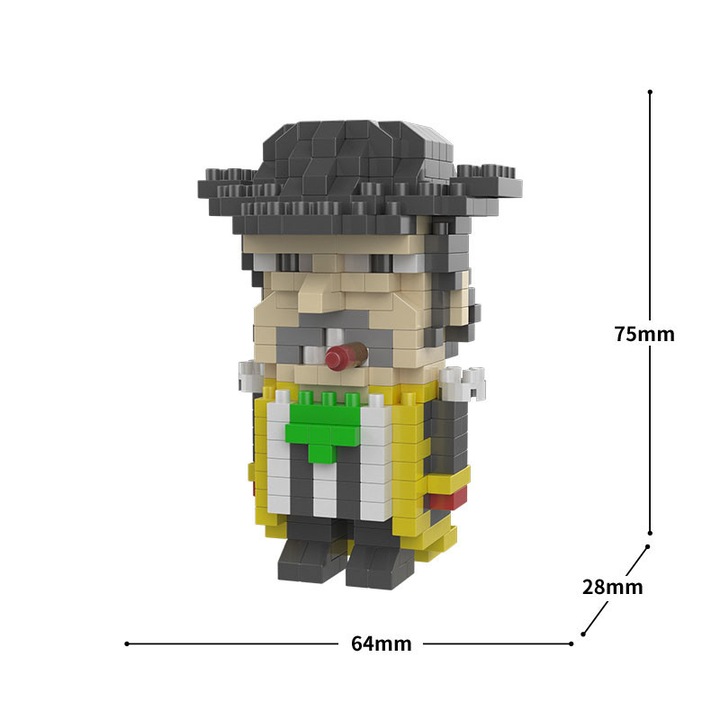 Set de blocuri miniature ZUOXIA, 200 piese, 60x24x63mm, compacte, rafinate