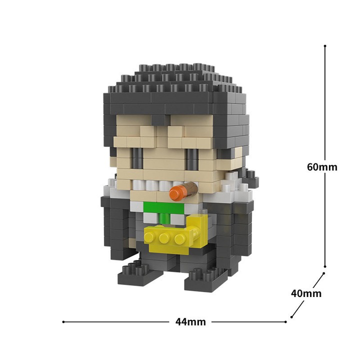 Комплект миниатюрни блокчета ZUOXIA, 200 части, размер 60x24x63mm, многоцветни