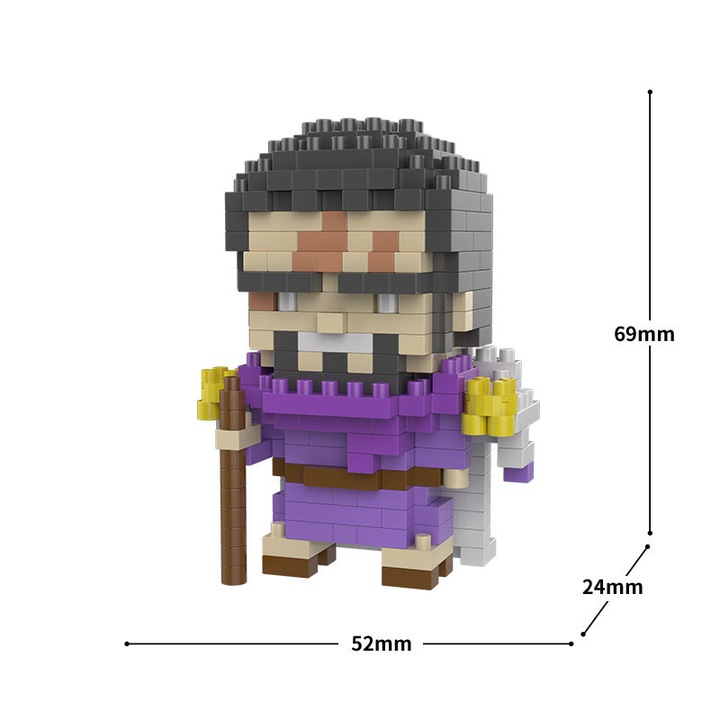 Set de particule de blocuri miniature ZUOXIA, 200 piese, 60x24x63mm, colorat