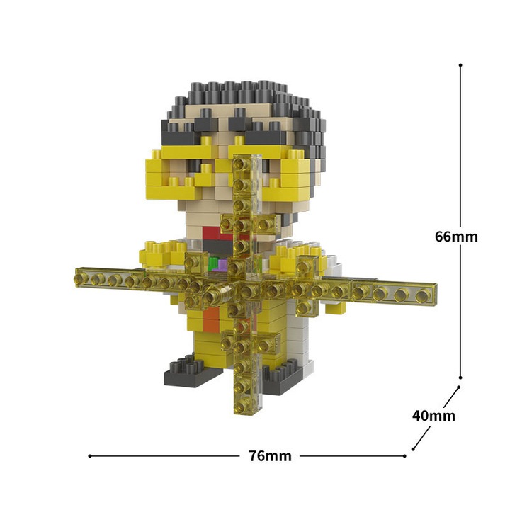 Комплект миниатюрни блокчета ZUOXIA, 200 части, 60x24x63 мм, изящни, компактни