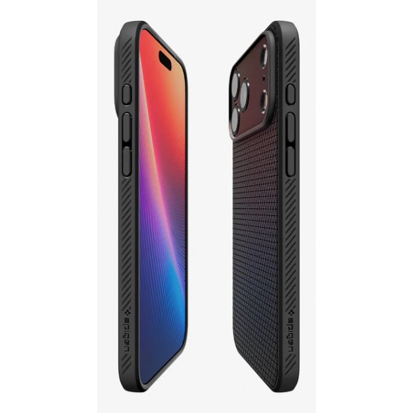 Husa Spate Spigen Liquid Air Compatibila Cu iPhone 17 Pro, Materiale Premium, Silicon - Matte Black