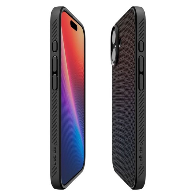 Husa Spate Spigen Liquid Air Compatibila Cu iPhone 17, Materiale Premium, Silicon - Matte Black