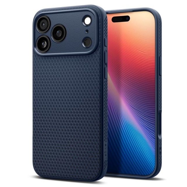 Husa Spate Spigen Liquid Air Compatibila Cu iPhone 17 Pro Max, Materiale Premium, Silicon - Navy Blue