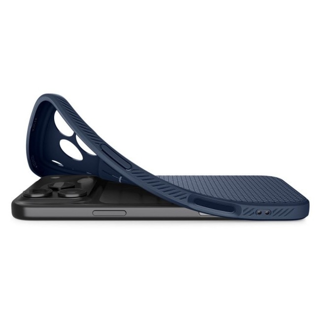 Husa Spate Spigen Liquid Air Compatibila Cu iPhone 17 Pro Max, Materiale Premium, Silicon - Navy Blue