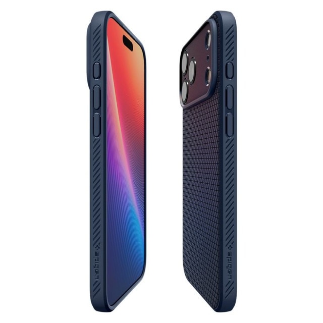 Husa Spate Spigen Liquid Air Compatibila Cu iPhone 17 Pro Max, Materiale Premium, Silicon - Navy Blue