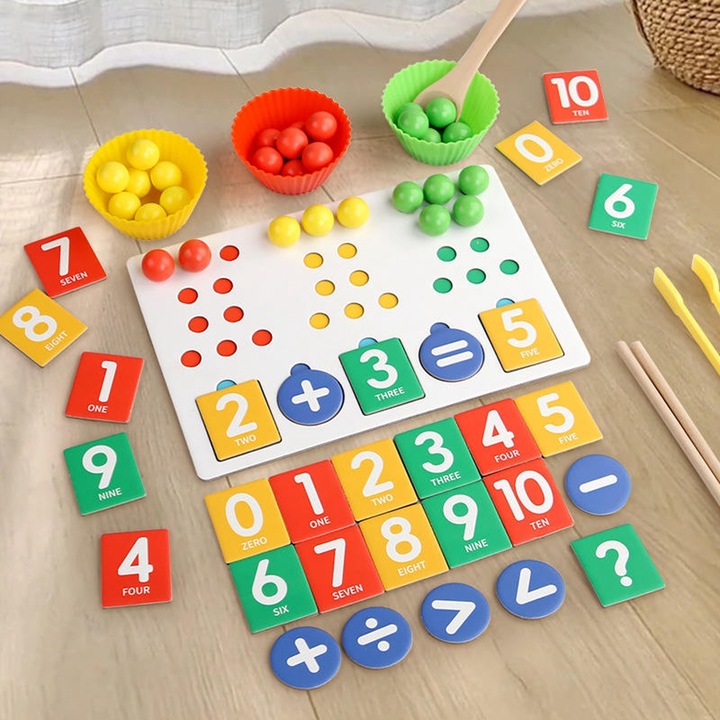 Joc educativ Kidsbele, puzzle cu 12 cărți, 4 culori, dimensiune 6, 6x9, 7 inci
