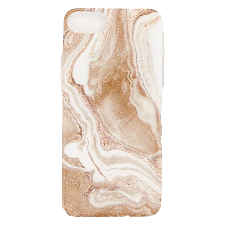 Husă telefon Sinsay 3607316 16121-17, pentru iPhone 6/6s/7/8, Textură de marmură, TPU, Bej