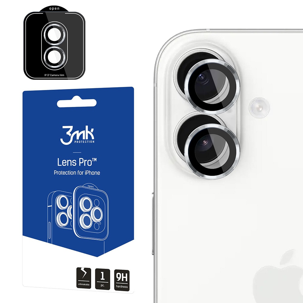 Folie Protectie Compatibila cu Lens Protection Pro, 3mk, iPhone 17 - Silver