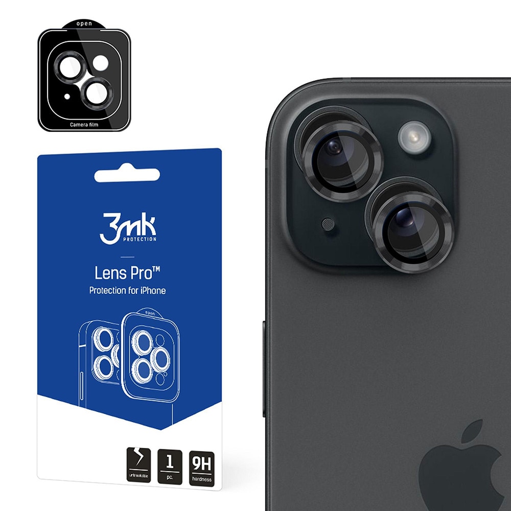 Folie Protectie 3MK pentru iPhone 15, TPU, Graphite
