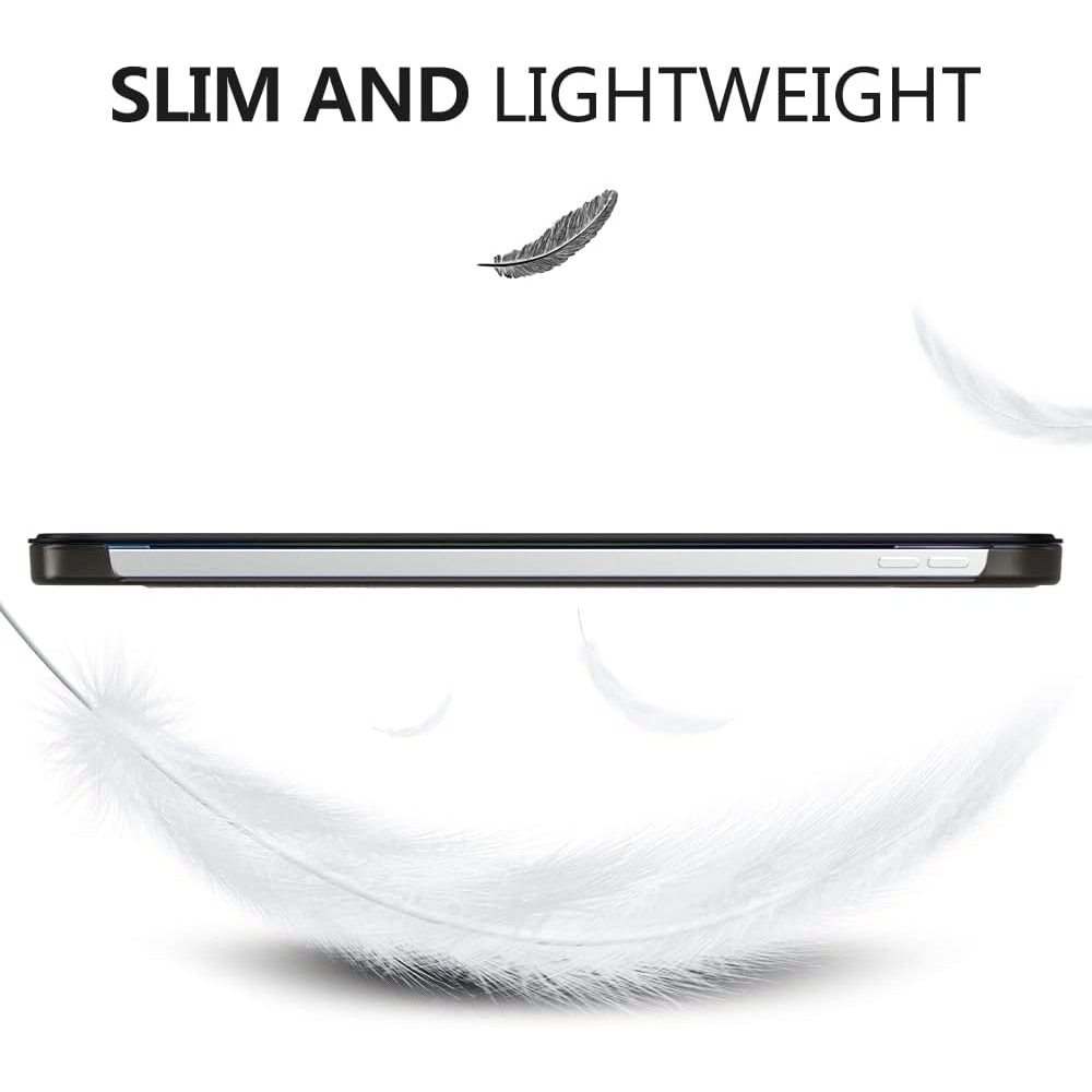 Husa DUOCUOLA pentru iPad generatia 11 11 inch 2025, iPad generatia 10 10.9 inch 2022, husa protectoare subtire cu suport, spate transparent din PC rigid, compatibila cu Touch ID, negru